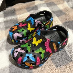 Butterfly platform Crocs